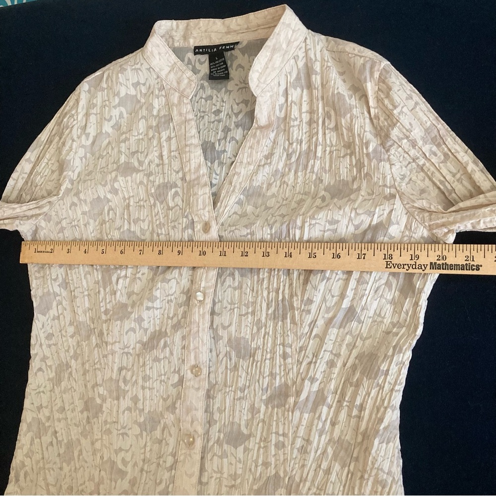 ANTILIA FEMME beige blouse - Picture 6 of 7
